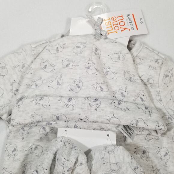 Carter's Baby Boy 3 Piece Beige Sleeper w/Hat & Booties, Size 9 months, New - Picture 5 of 12